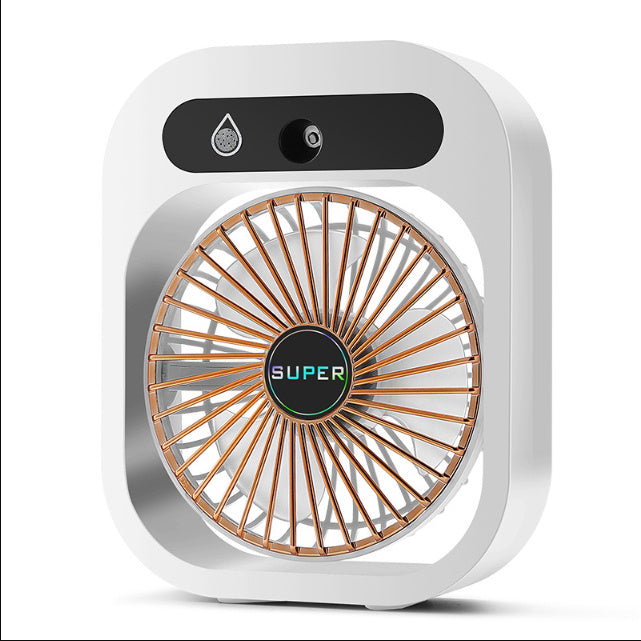 Portable USB Misting Fan – Rechargeable Air Cooler & Humidifier with 3 Wind Speeds