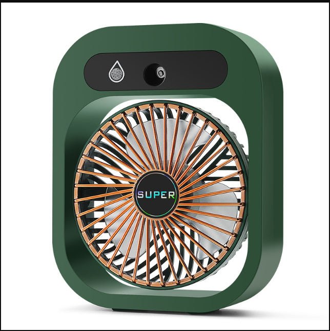 Portable USB Misting Fan – Rechargeable Air Cooler & Humidifier with 3 Wind Speeds